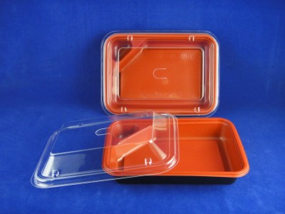CIPS-T01 PP Rectangular Red-black color container 